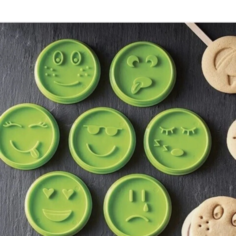 Kids Cooking Fun:Pampered Chef Emoji Cookie Cutters & Big Top Giant Cookies